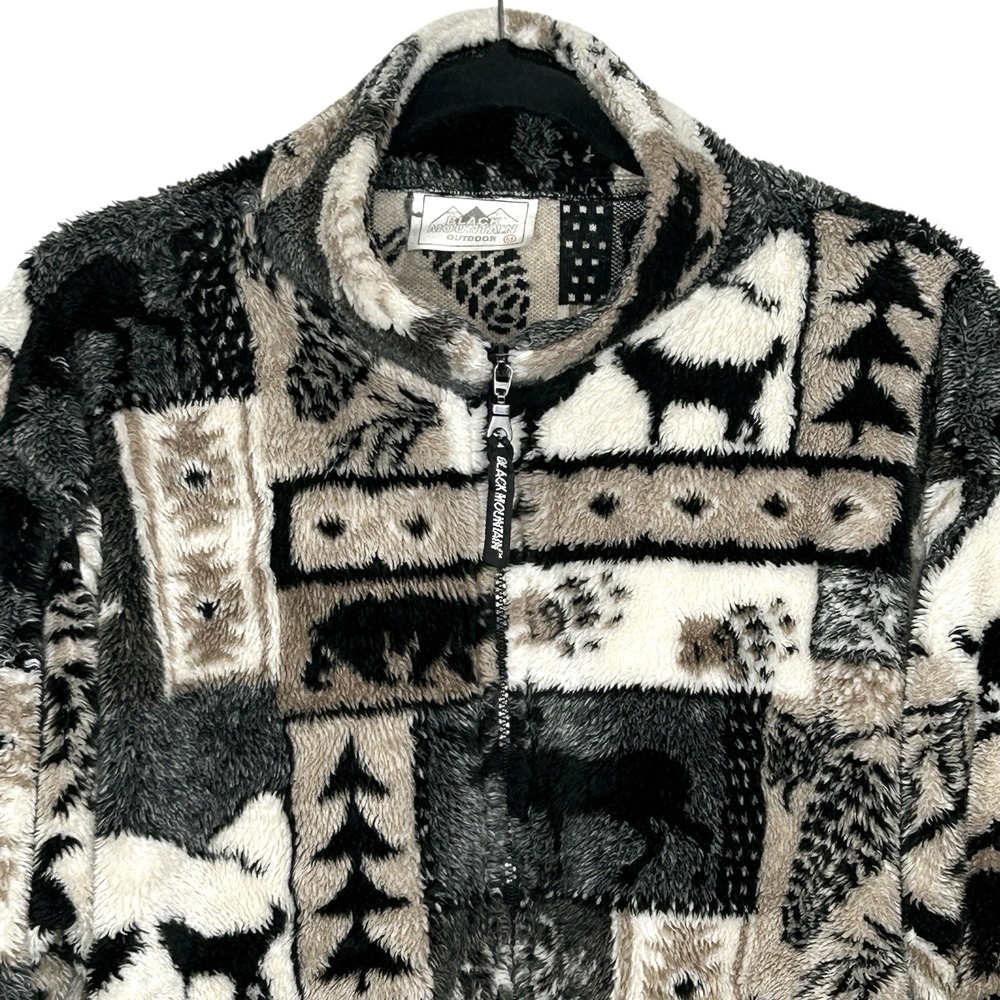 Men's Patterned Fleece Jacket - Picture 3 of 8